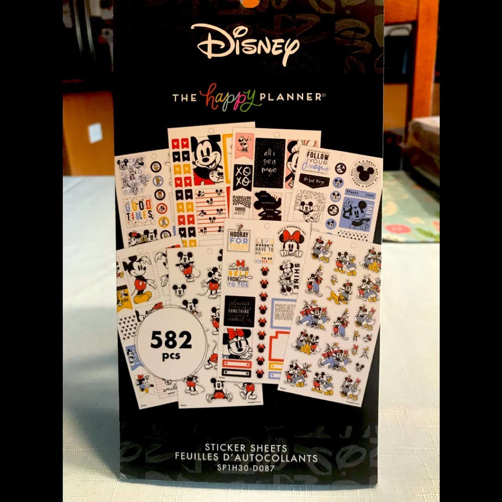 NEW- Disney Mickey Mouse 582 piece- The Happy Planner Sticker Book